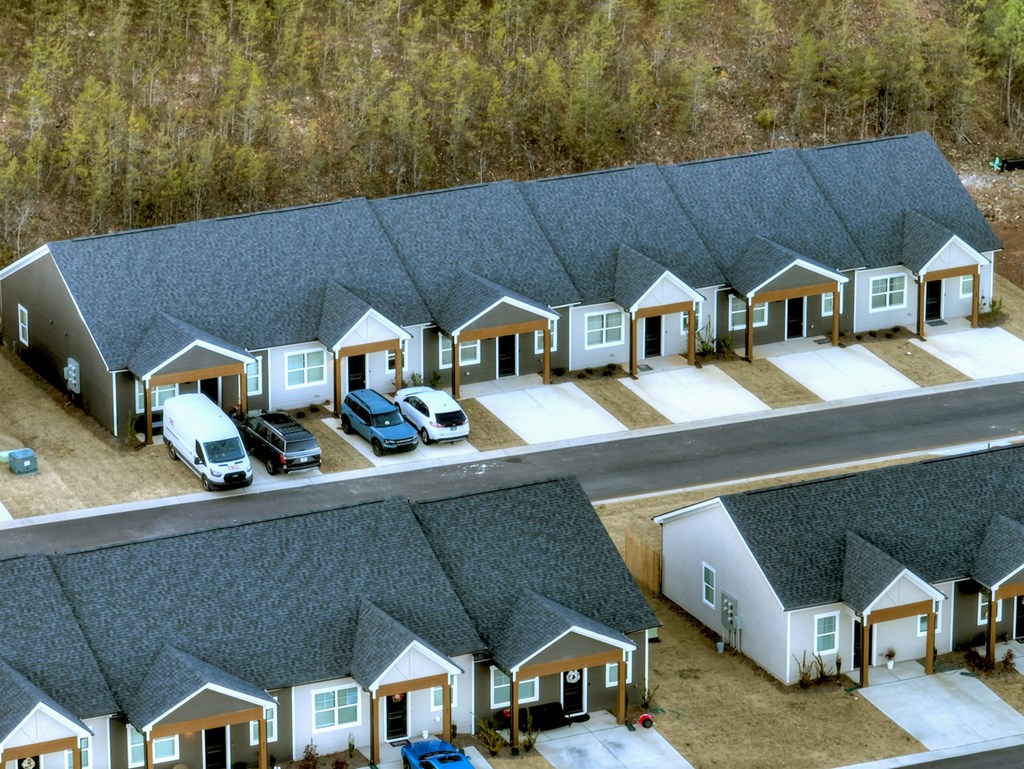 1 Grove Loop Blue Ridge, GA 30513 - Photo 14 of 15 an aerial view of a house with swimming pool and porch