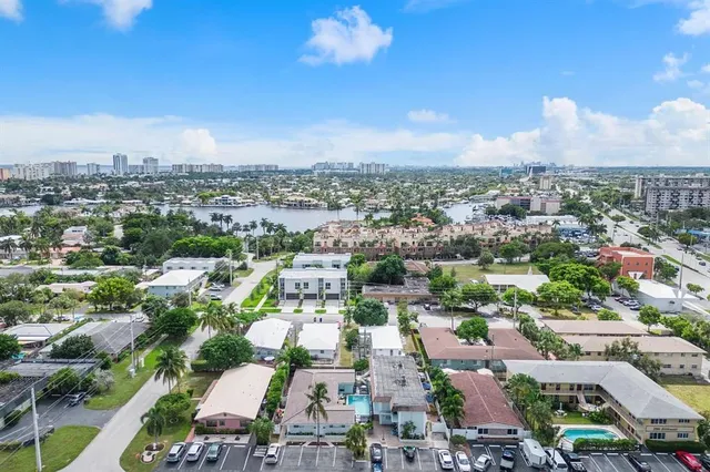 an aerial view of a city