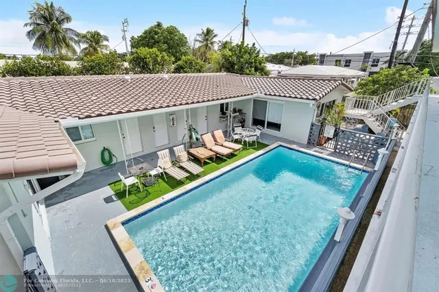 an aerial view of a city