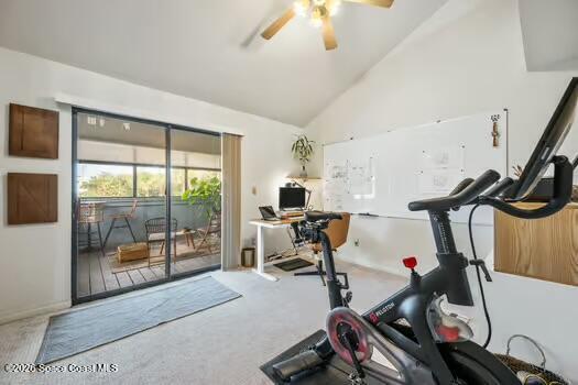 33 Cove Road Melbourne Beach, FL 32951 - Photo 22 of 34 a room with gym equipment and a view of living room