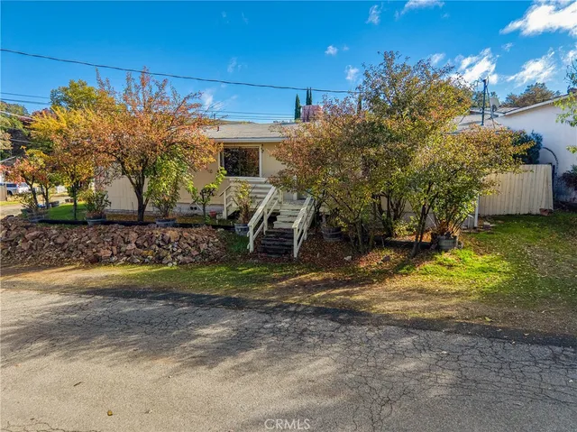 a view of a backyard