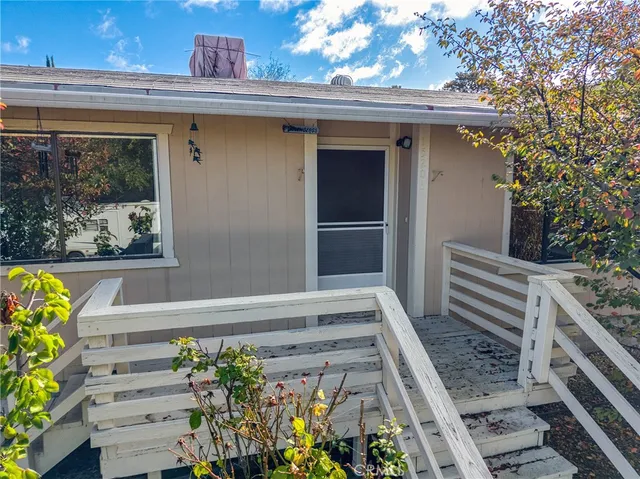 a view of a entryway of the house