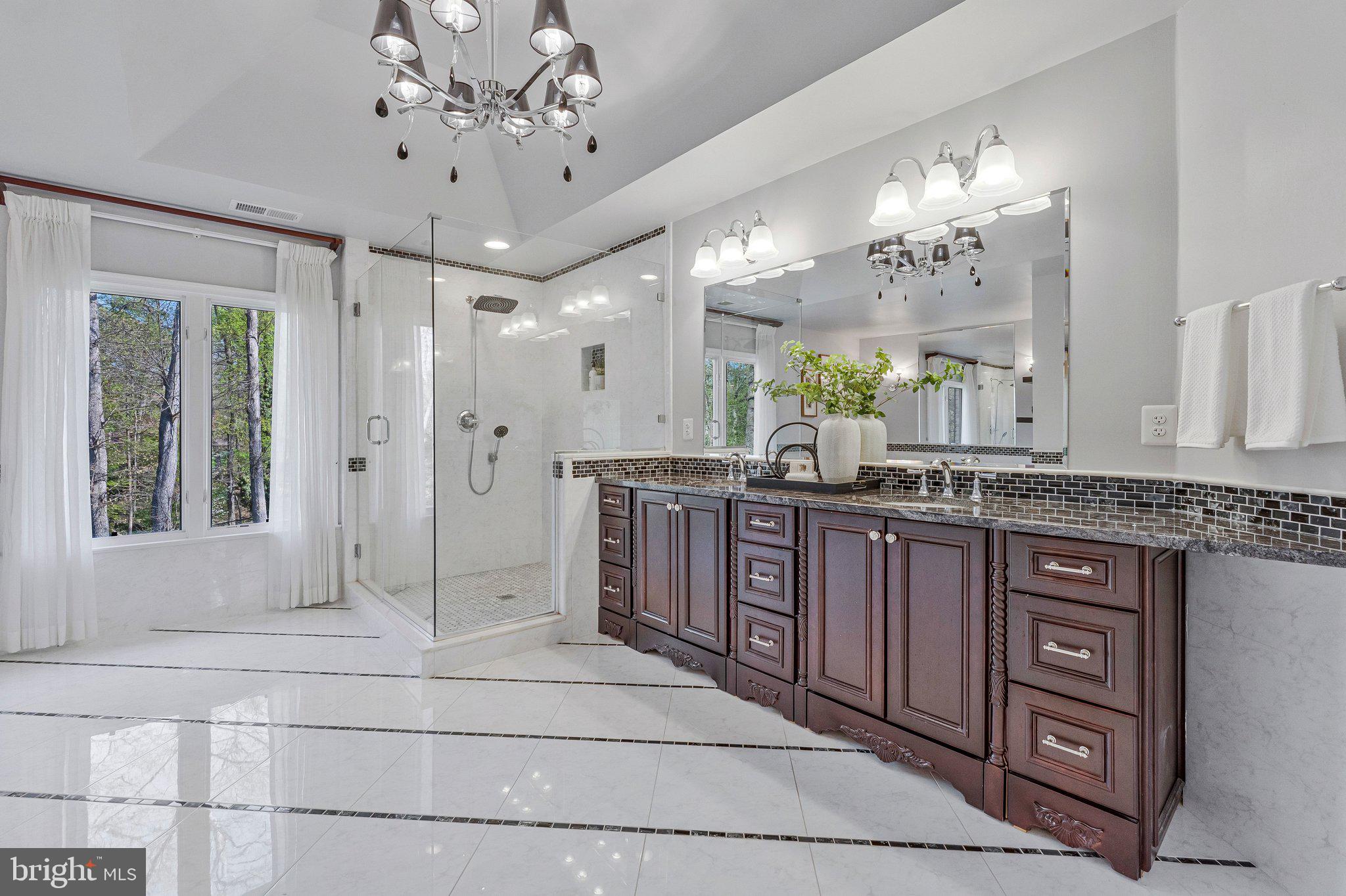 8611 Brook Road McLean, VA 22102 - Photo 52 of 104 Double vanity with granite counter top