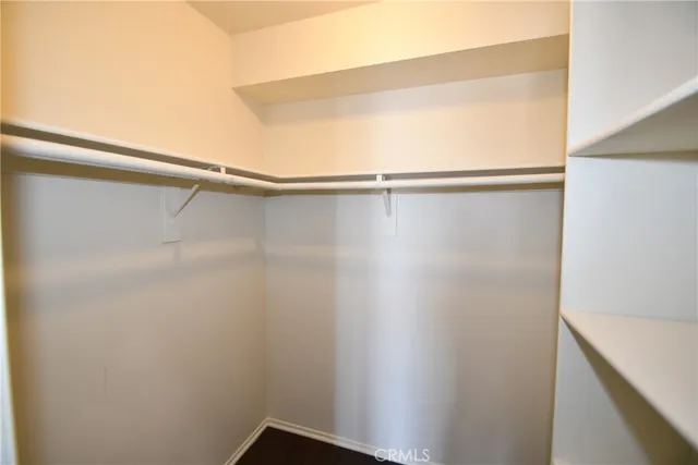 a close view of closet