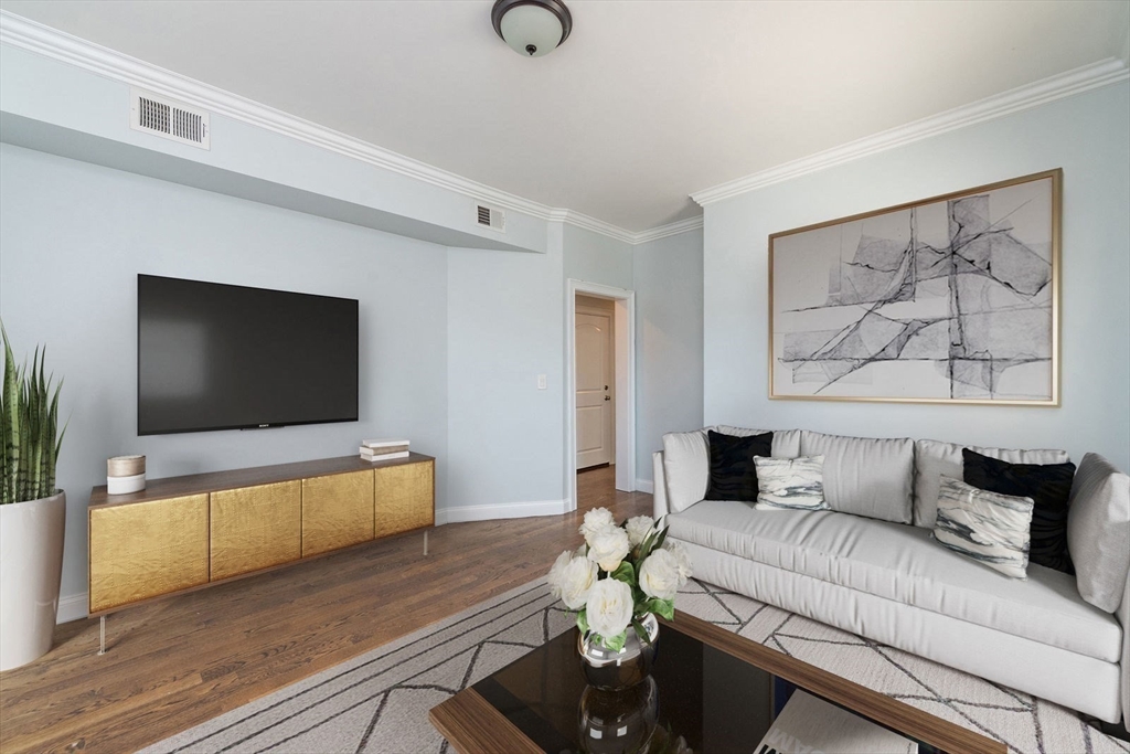 9 Cornwall Street, Unit 1 Boston, MA 02130 - Photo 3 of 22 a living room with furniture and a flat screen tv