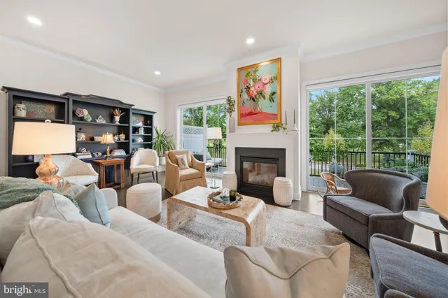 a view of a balcony with furniture