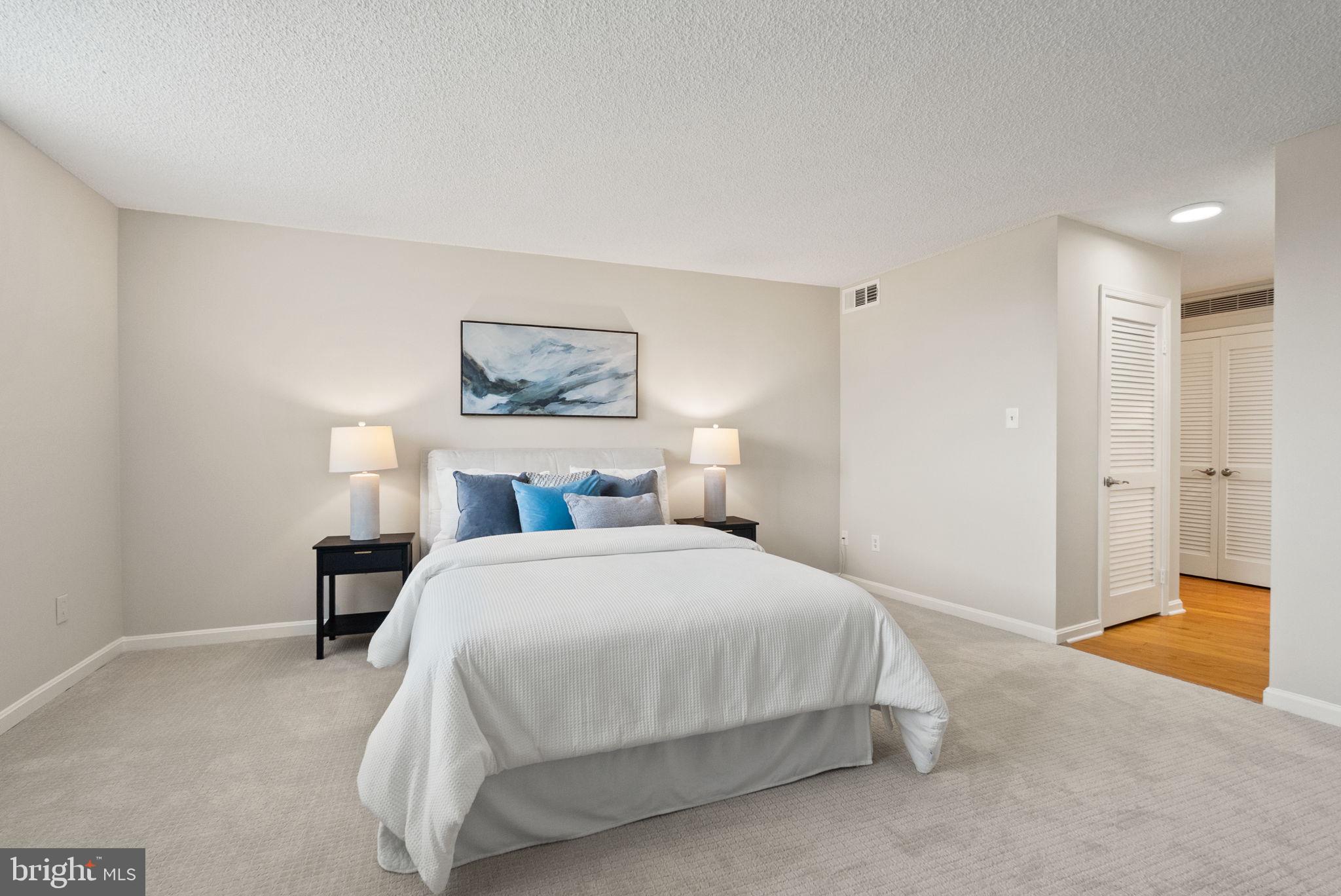 1101 South Arlington Ridge Road, Unit 313 Arlington, VA 22202 - Photo 17 of 59 a bedroom with a bed and a painting on the wall