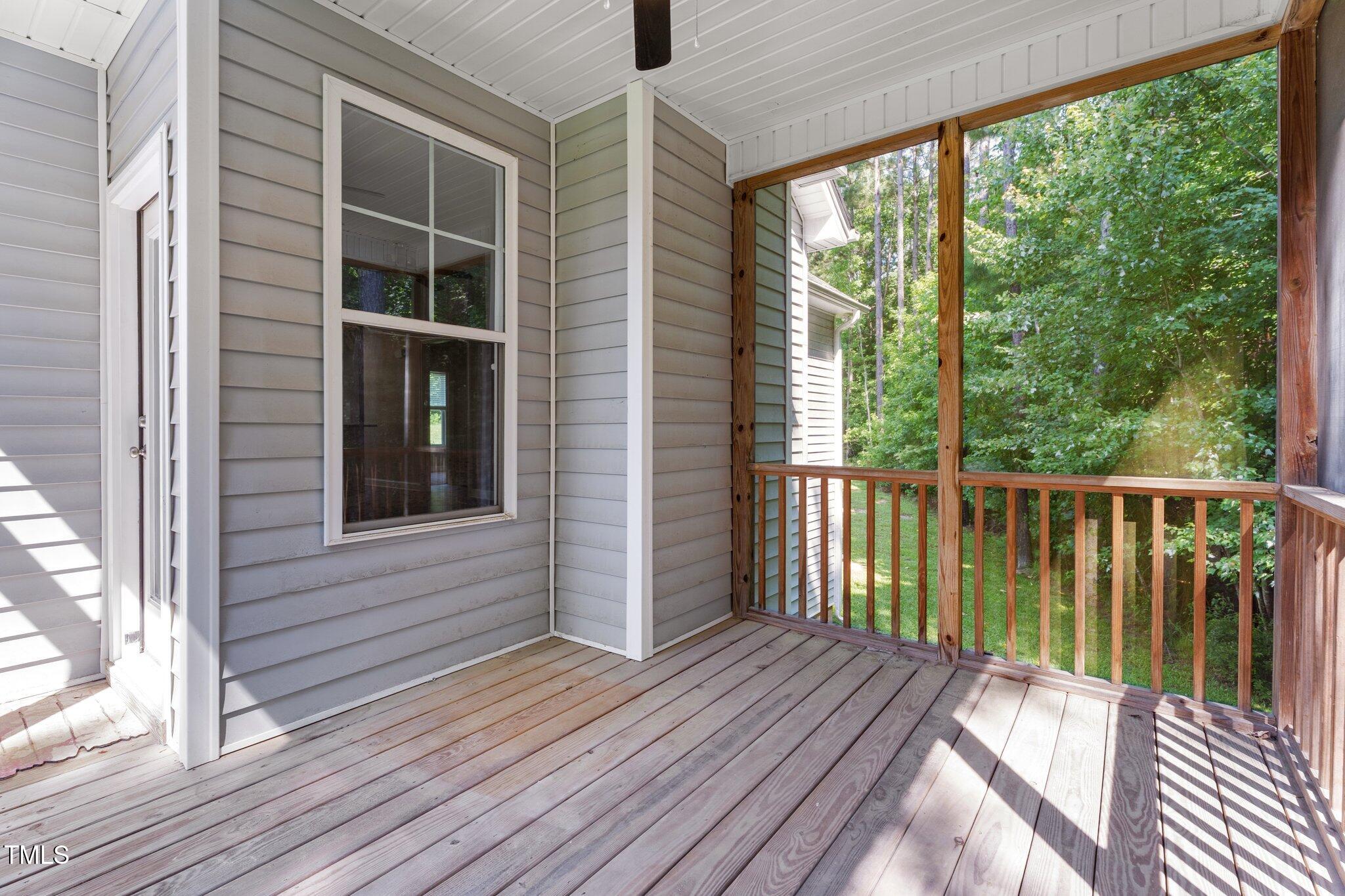 46 Trusting Lane Middlesex, NC 27557 - Photo 35 of 35 a view of a balcony with wooden floor