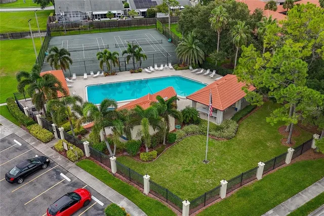 a house view with garden space