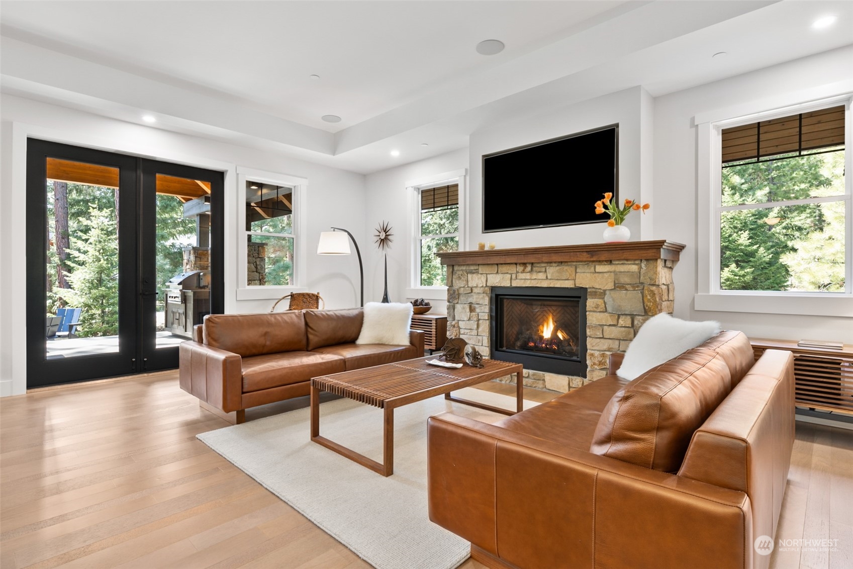 677 Larkspur Loop Cle Elum, WA 98922 - Photo 5 of 38 a living room with furniture fireplace and flat screen tv