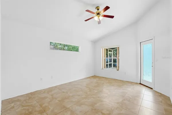 an empty room with a window