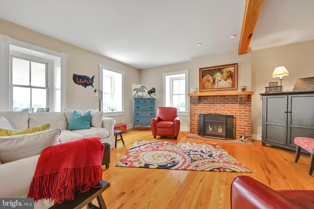 a bed room with a bed and a table