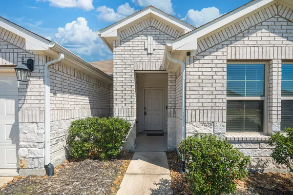 a front view of a house