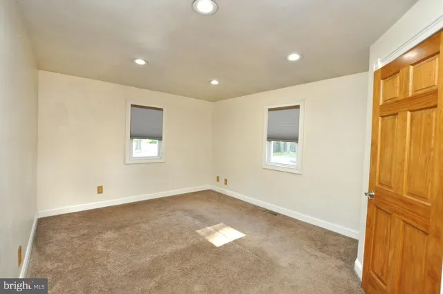 an empty room with a window