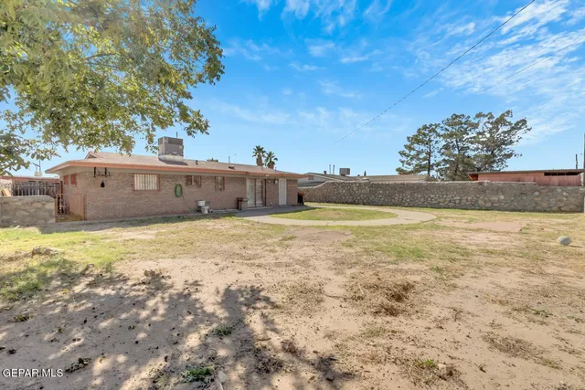 a backyard of a house