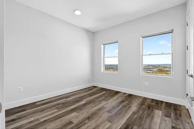 an empty room with a window