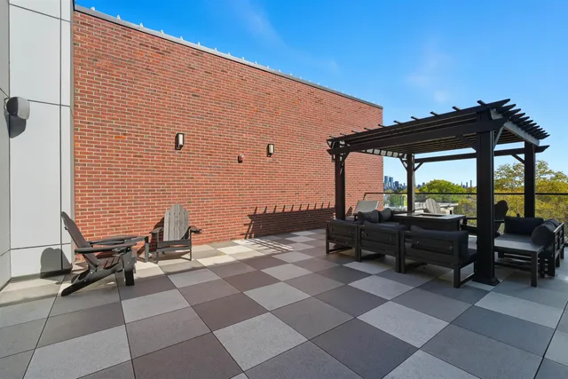 a view of a outdoor seating area