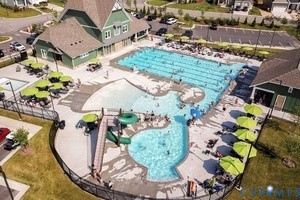 15913 Maclear Drive Midlothian, VA 23112 - Photo 25 of 31 an aerial view of a swimming pool with a yard and plants