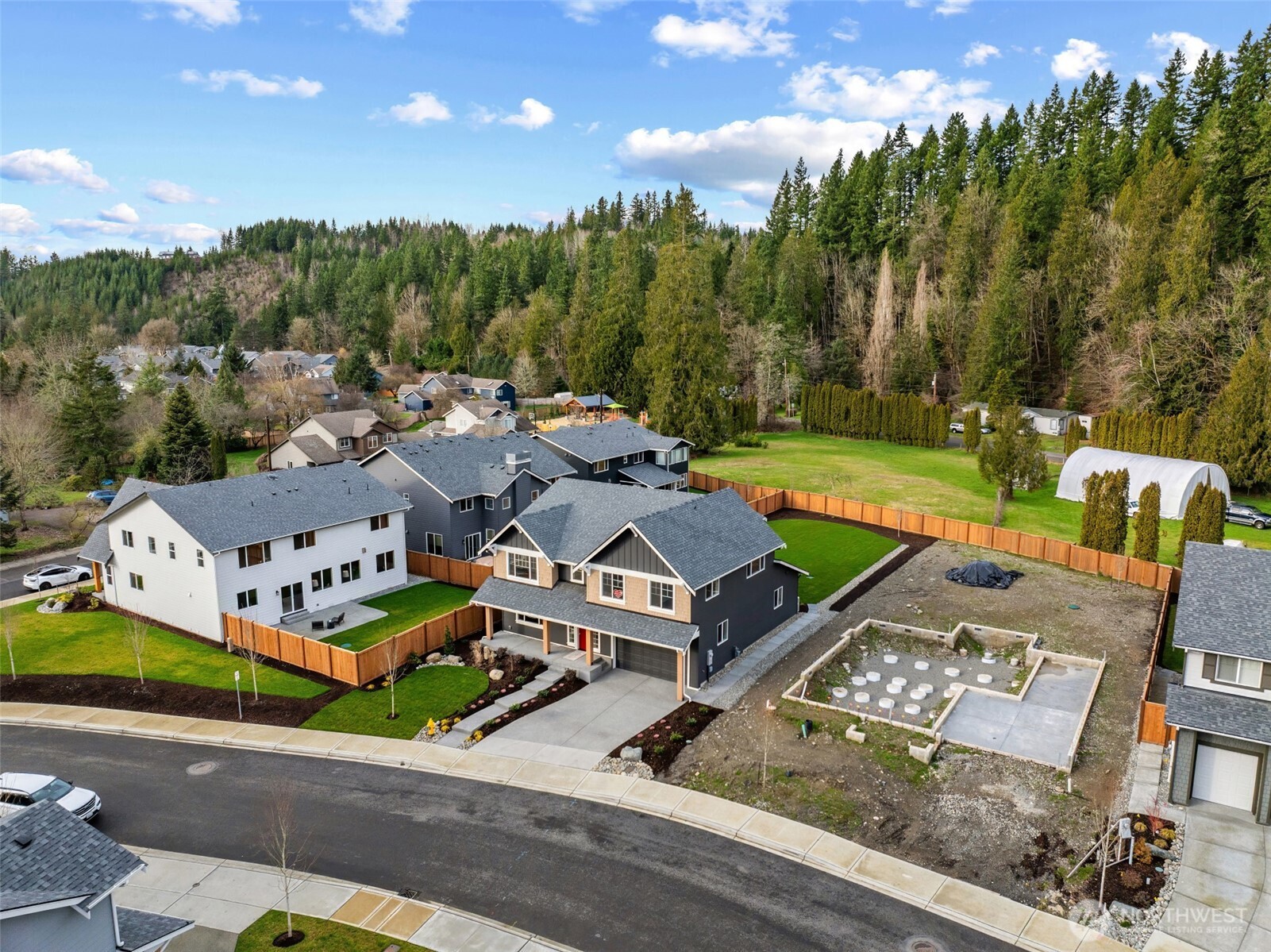 33632 Northeast 42nd Street Carnation, WA 98014 - Photo 27 of 28 an aerial view of a house with garden space and street view