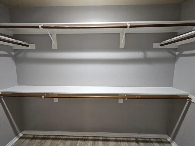 a close view of closet
