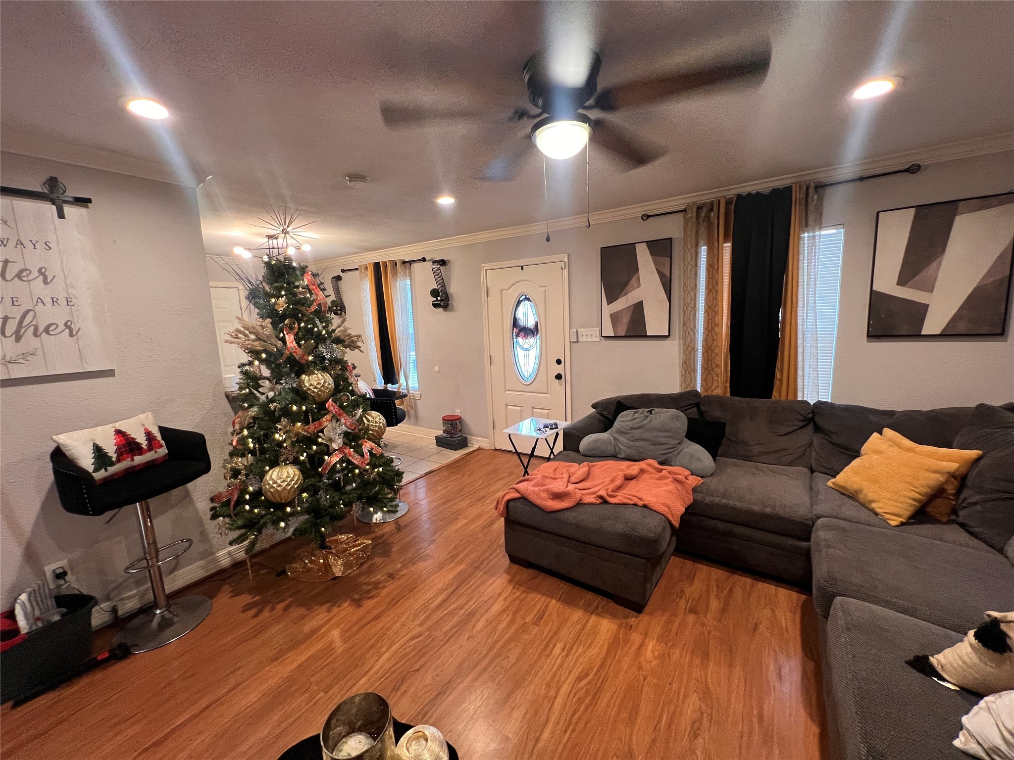 110 Gans Street Houston, TX 77029 - Photo 4 of 17 a living room with furniture and a potted plant