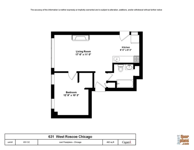 $2,195 | 631 West Roscoe Street, Unit C3, Chicago, IL 60657