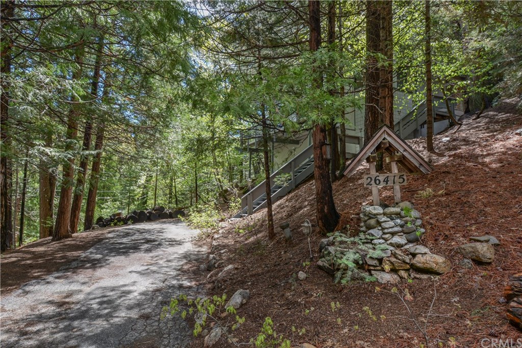 26415 Fernrock Road Twin Peaks, CA 92391 - Photo 20 of 23 a backyard of a house with lots of green space