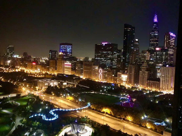 a city view of a lot of green space
