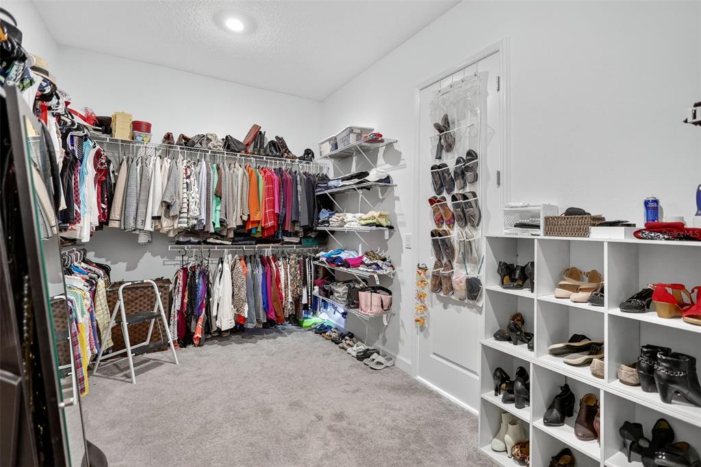 17109 Star Banks Street Wimauma, FL 33598 - Photo 21 of 60 a view of walk in closet with clothes and shoes