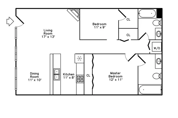 $2,700 | 1000 West 15th Street, Unit 115, Chicago, IL 60608