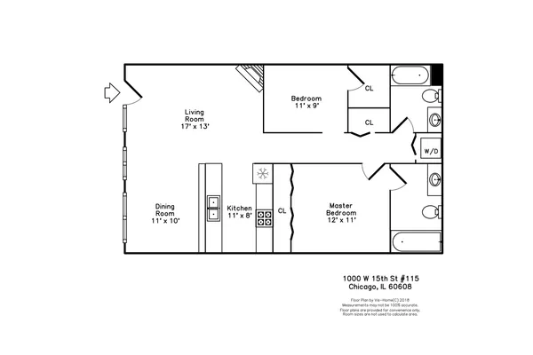 $2,700 | 1000 West 15th Street, Unit 115, Chicago, IL 60608