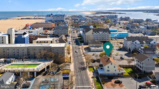 an aerial view of a city