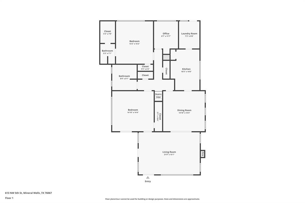 613 Northwest 5th Street Mineral Wells, TX 76067 - Photo 2 of 34 a picture of floor plan