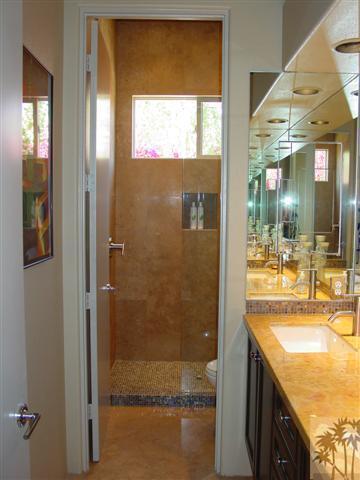 12 Silver Circle Rancho Mirage, CA 92270 - Photo 18 of 24 a bathroom with a granite countertop sink and a mirror