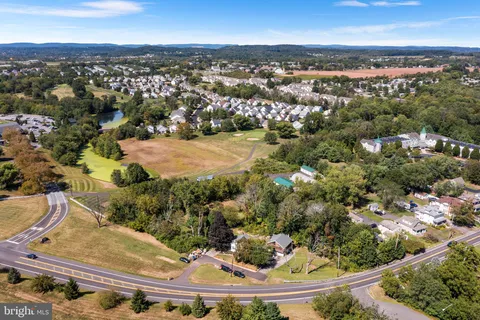 an aerial view of swimming pool