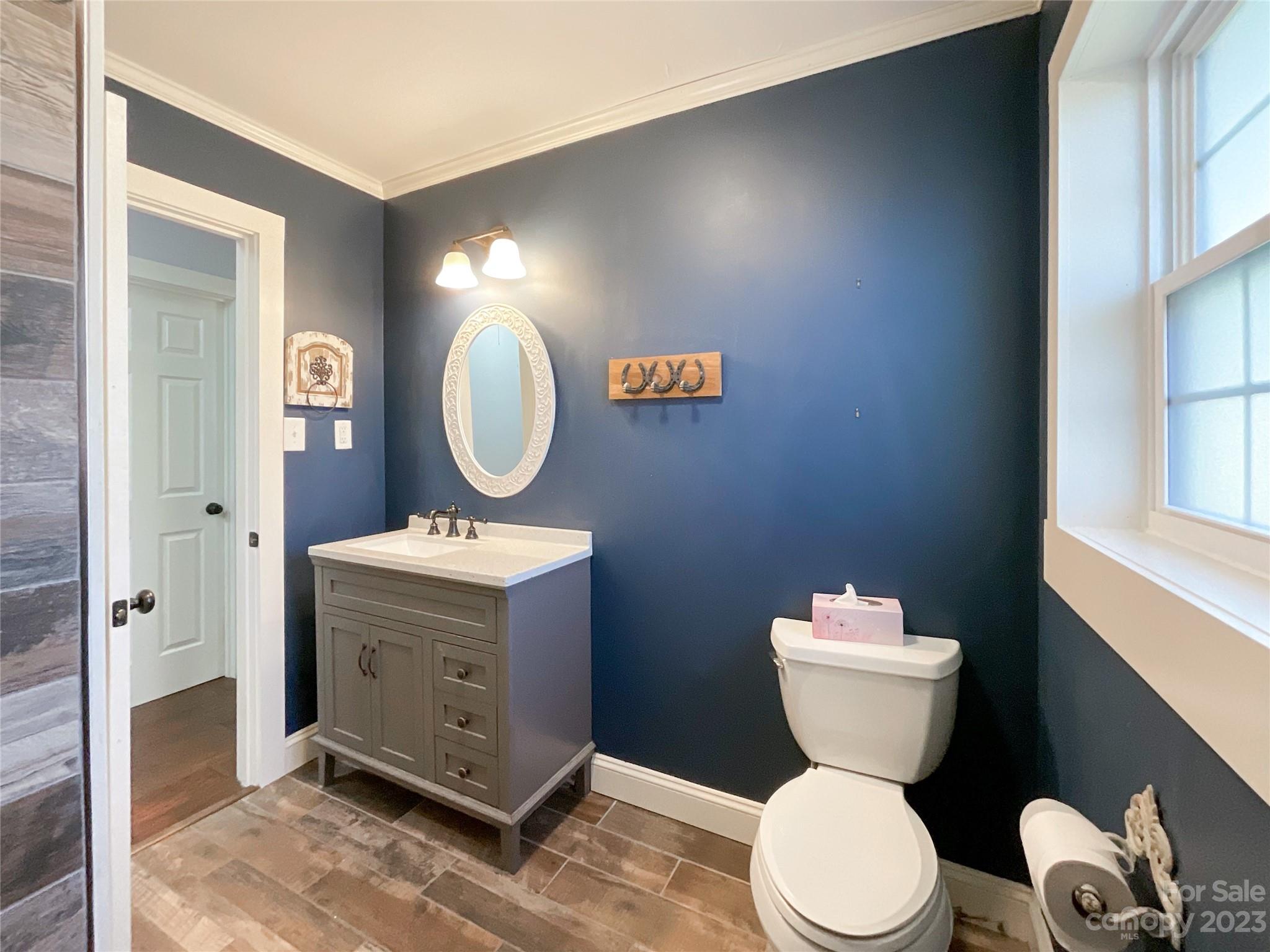 4423 Austin Road Monroe, NC 28112 - Photo 24 of 31 a bathroom with a toilet sink and mirror