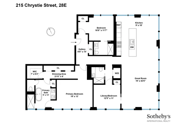 $6,395,000 | 215 Chrystie Street, Unit 28E | Lower East Side