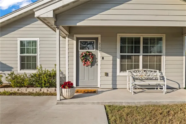 a house view with a outdoor space