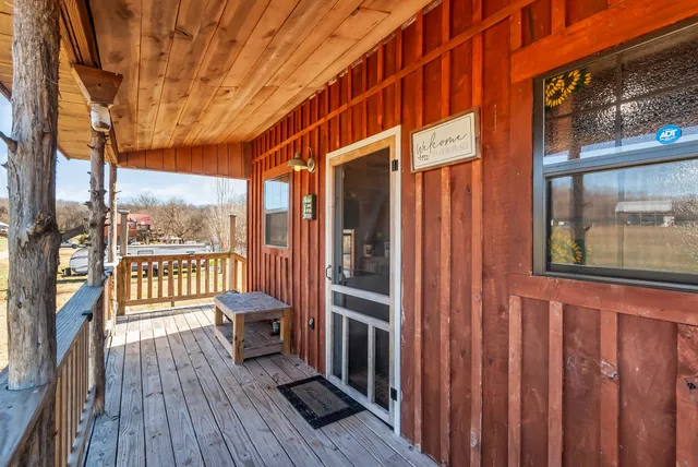 a view of a swimming pool with an outdoor space