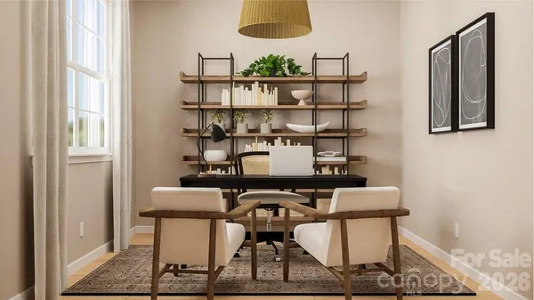 a table with chairs and table in a kitchen
