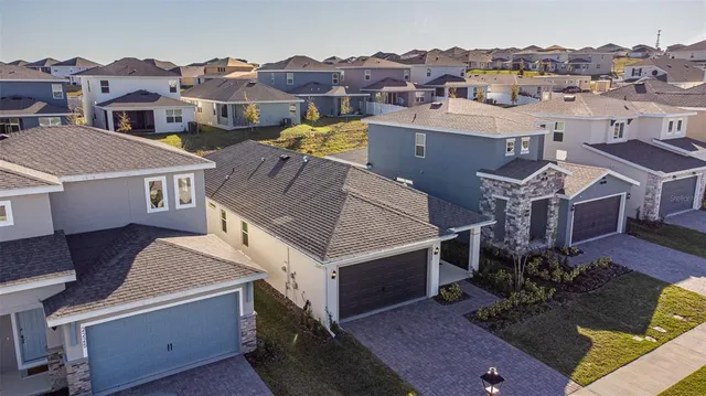 an aerial view of a city