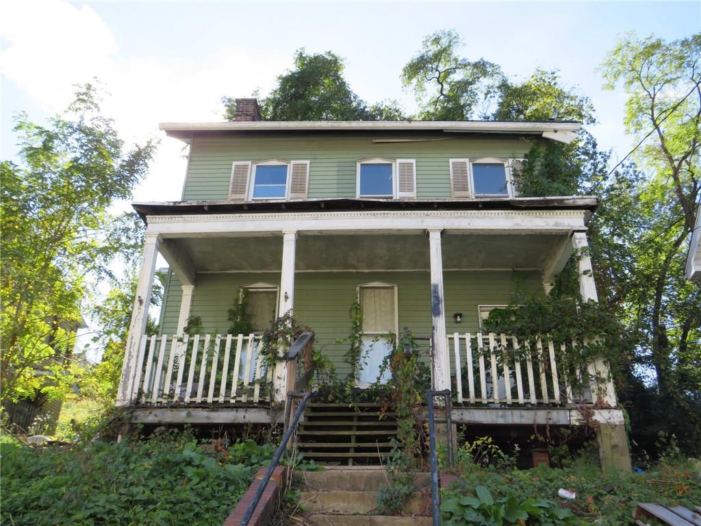 front view of a house with a porch