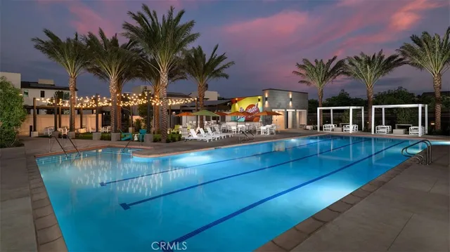 a view of outdoor space with palm trees