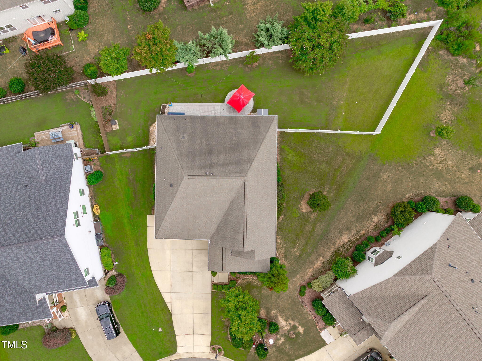 1909 Ferntree Court Morrisville, NC 27560 - Photo 33 of 38 an aerial view of a house with a yard
