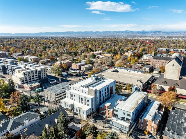 an aerial view of a city