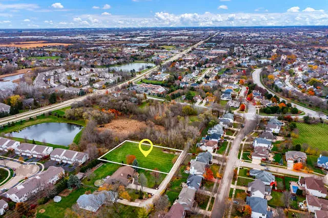 an aerial view of multiple house