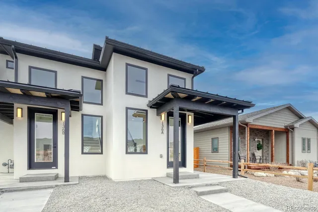 a front view of a house