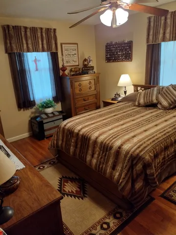 a view of a table with chairs