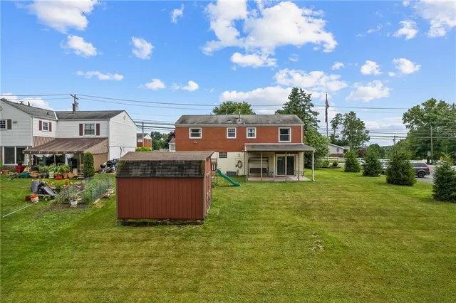 a house view with a garden space