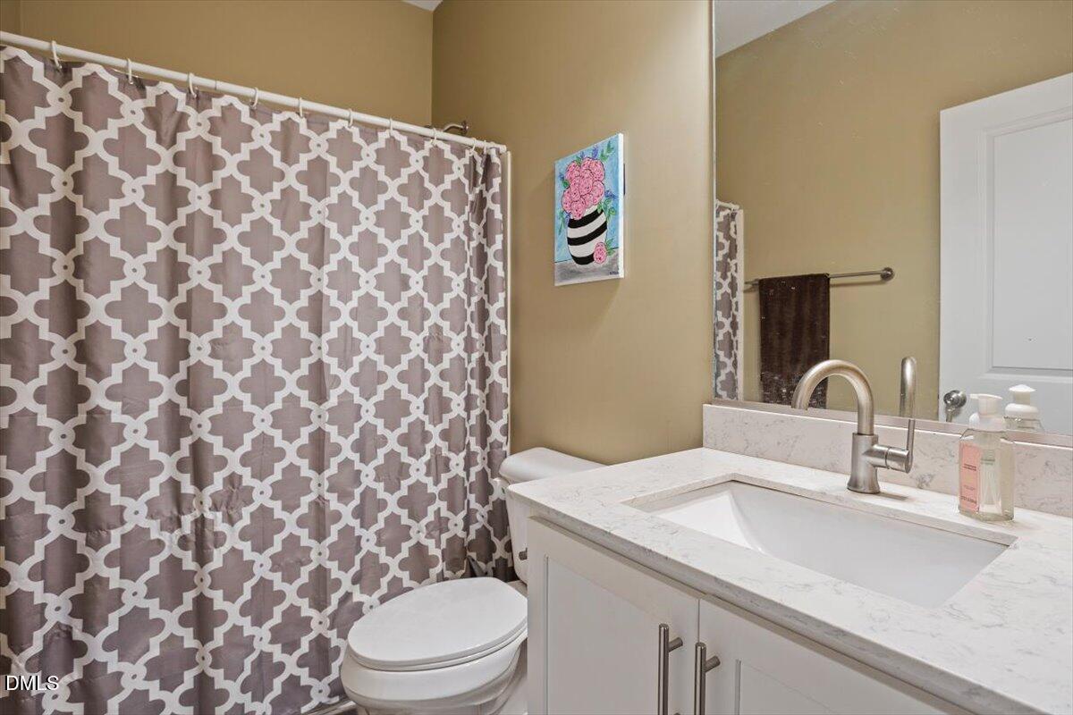 1001 Bellewood Farms Road Raleigh, NC 27603 - Photo 33 of 39 a bathroom with a sink and a toilet